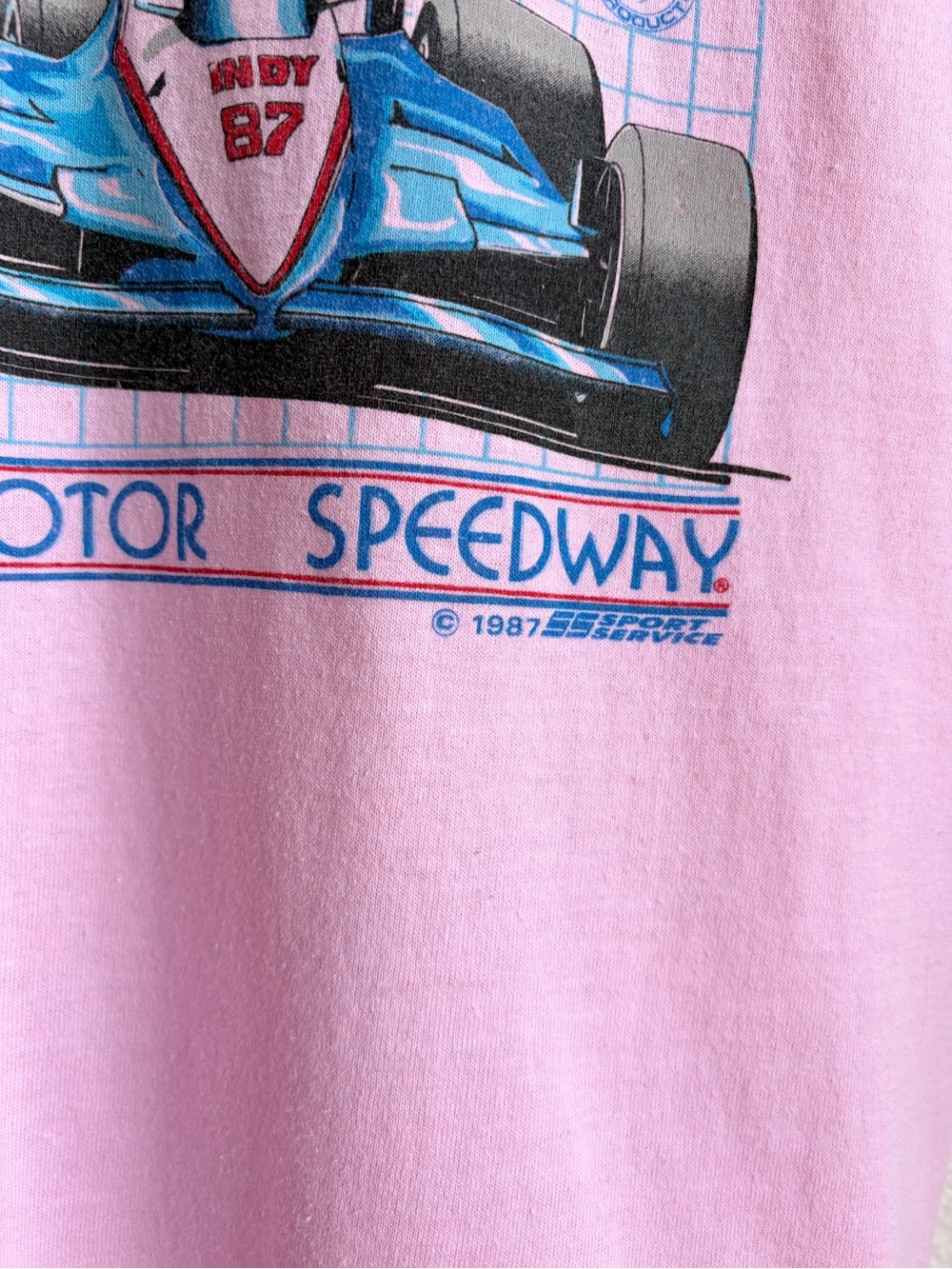 Vintage Indy 500 Pink Single Stitch Tee Small - Picture 3 of 6